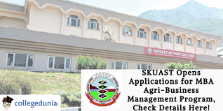 SKUAST Opens Applications for MBA Agri-Business Management Program, Check Details Here!